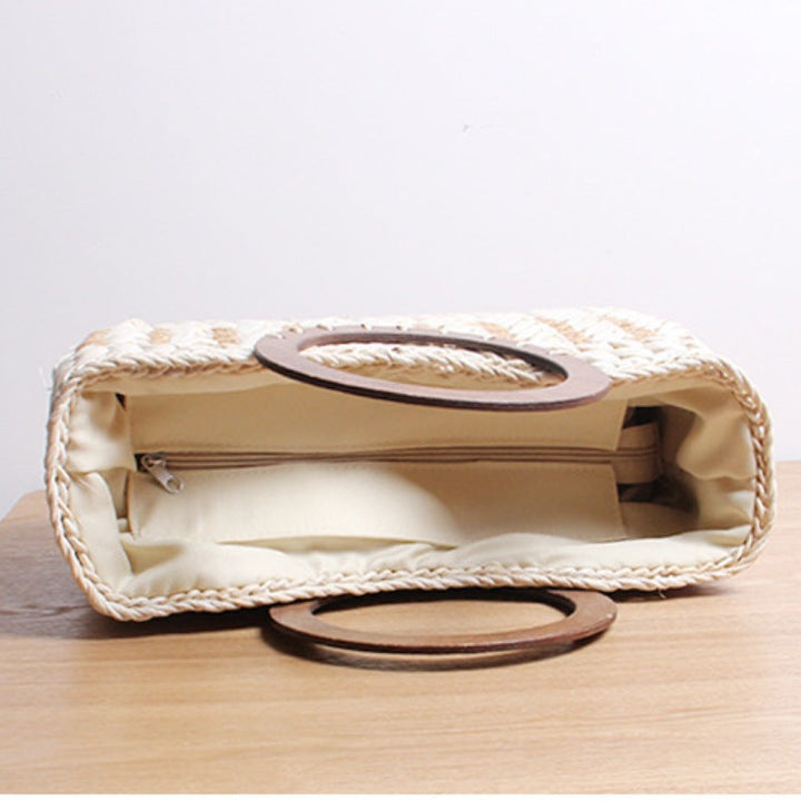 Handbag with Round Wooden Handle Kalsten