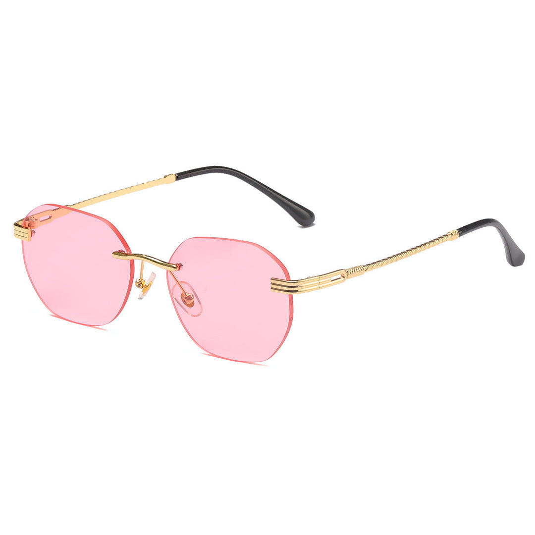 Women's stylish geometric sunglasses with decorative metal frame Kalsten
