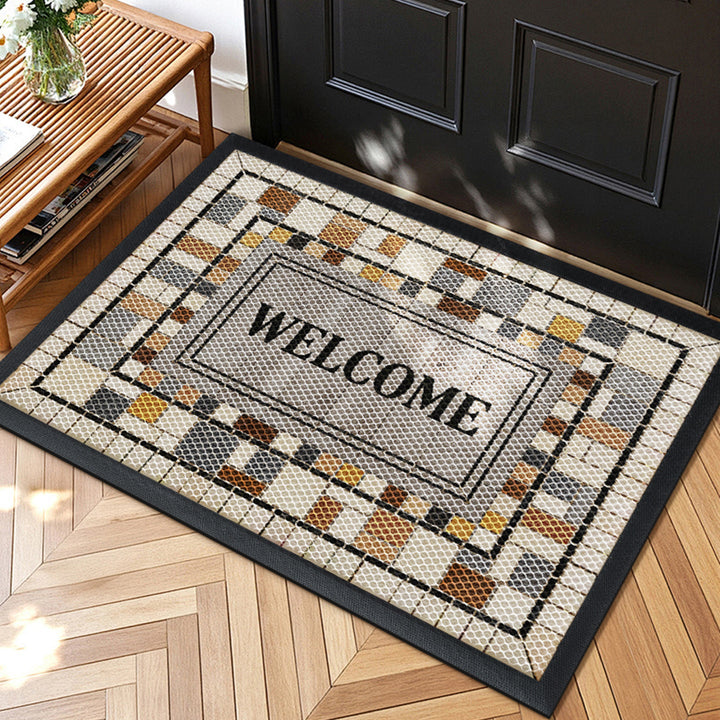 Decorative Welcome Mat with Geometric Design