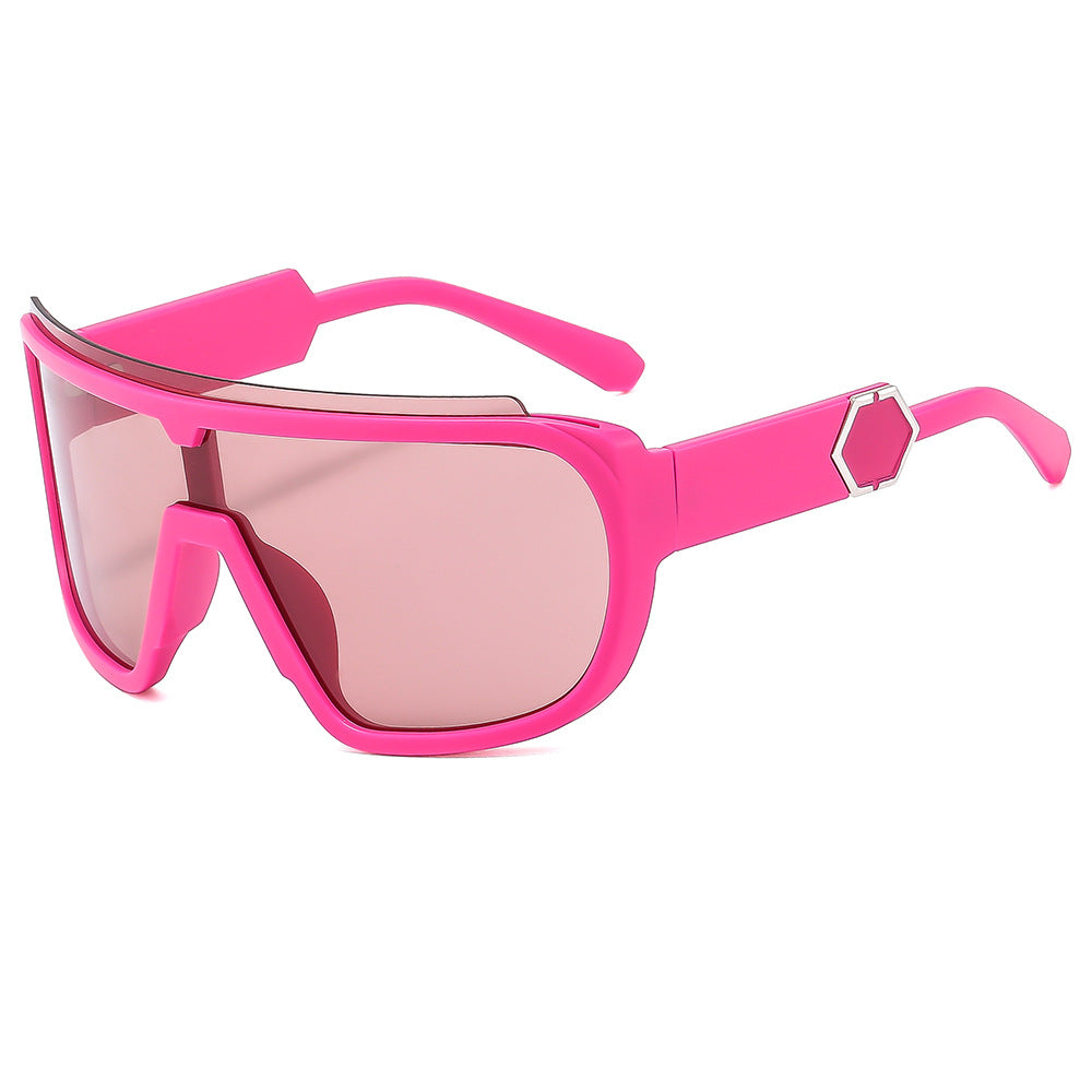 Women's sporty sunglasses with futuristic design and wide front Kalsten