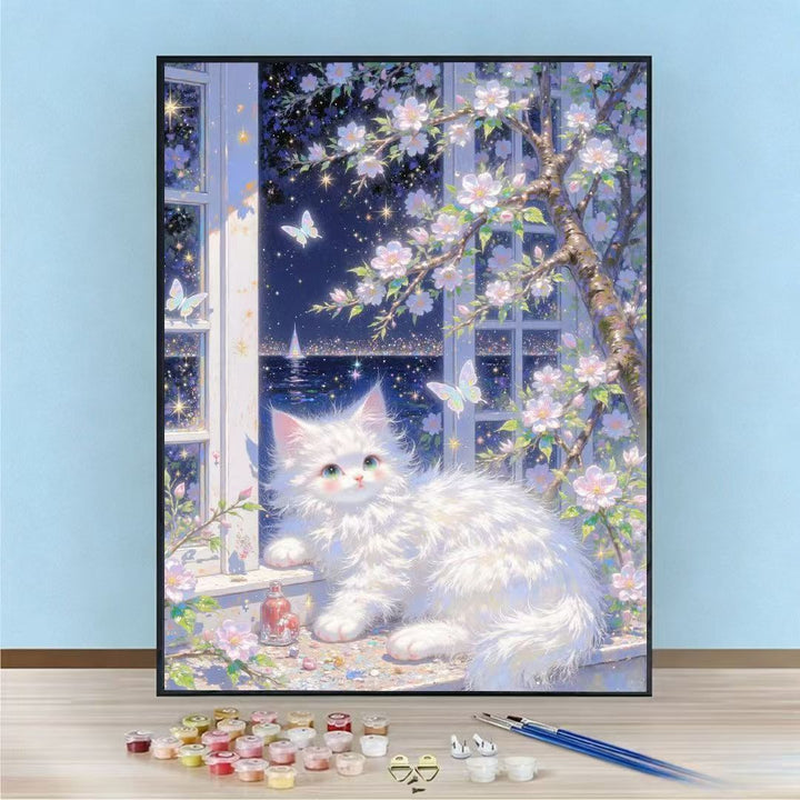DIY Cat-Themed Paint by Numbers Art Kit Kalsten