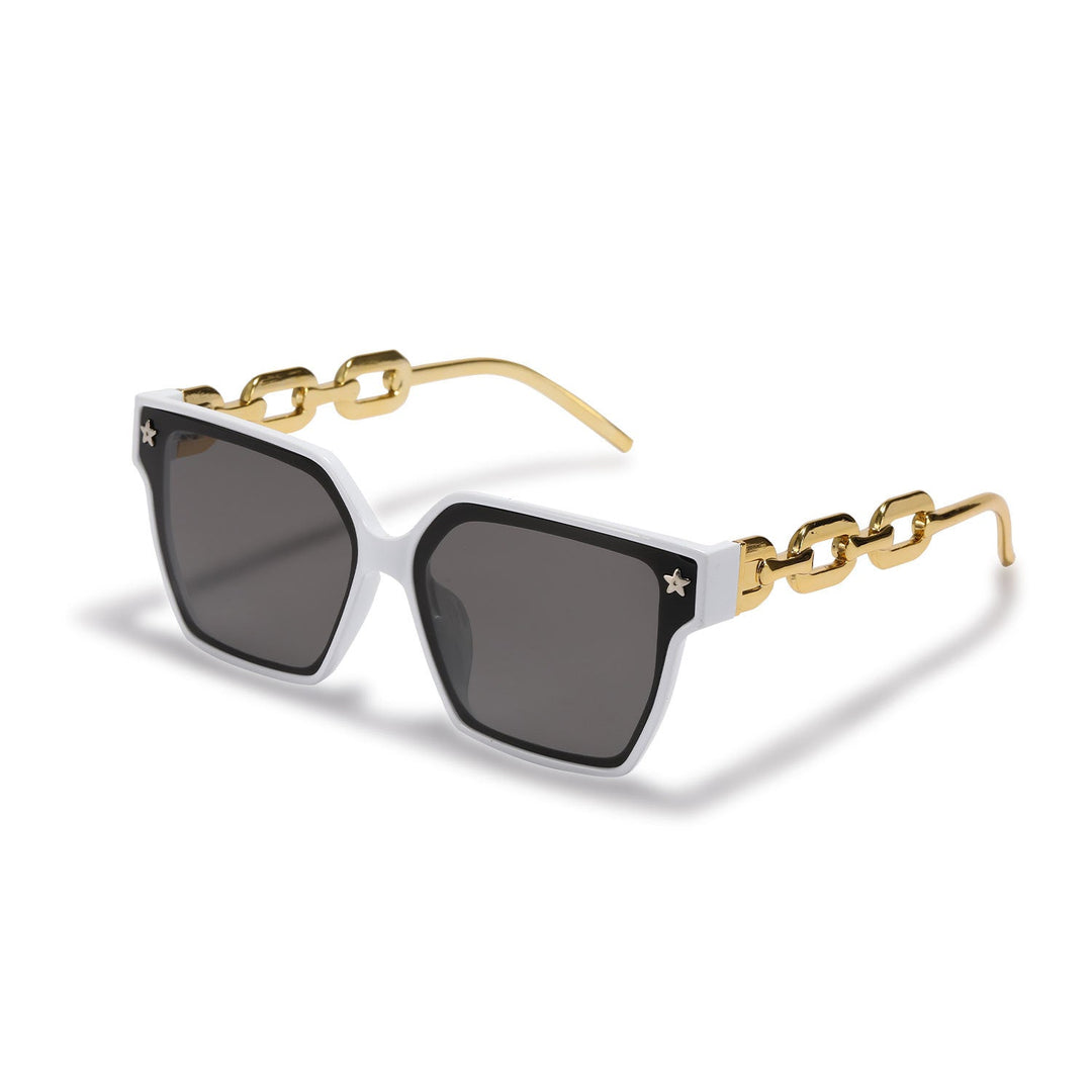 Ladies stylish square sunglasses with innovative metal frame construction Kalsten