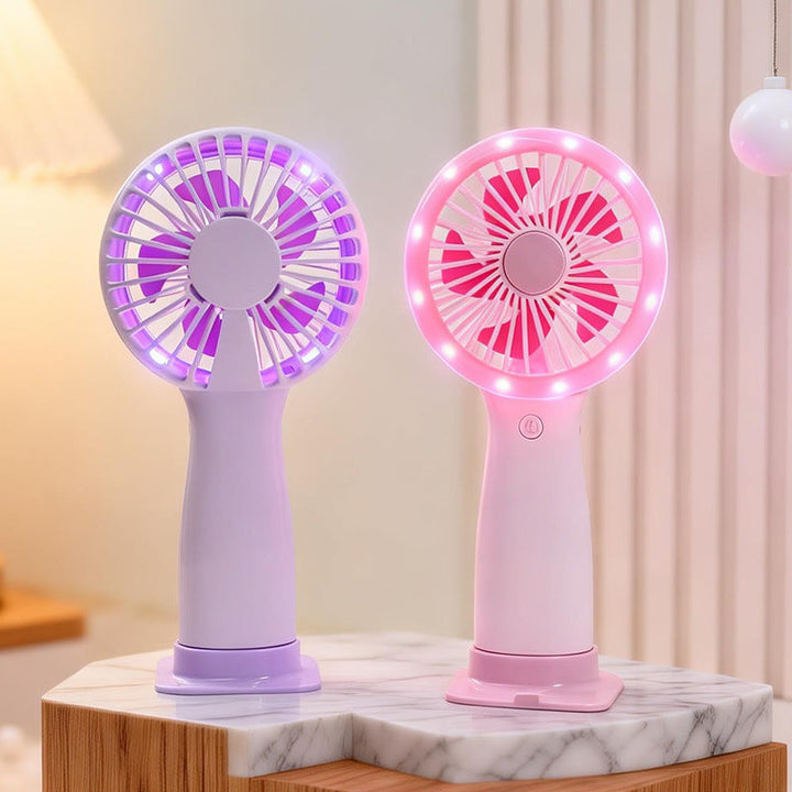 Women Portable Hand Fan with LED Light and USB Connection Kalsten