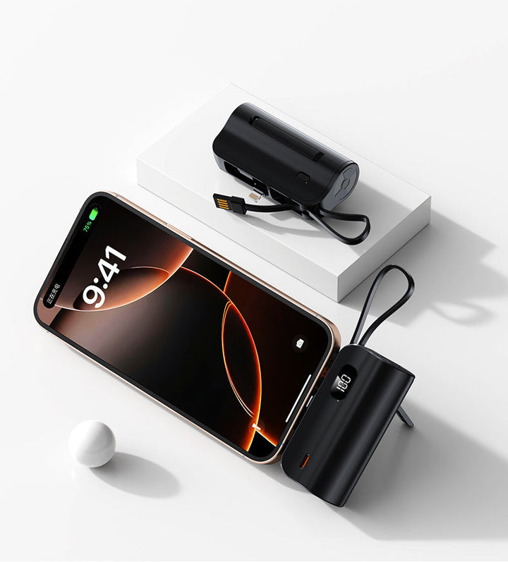 Portable charger with integrated digital display and fast charging function Kalsten