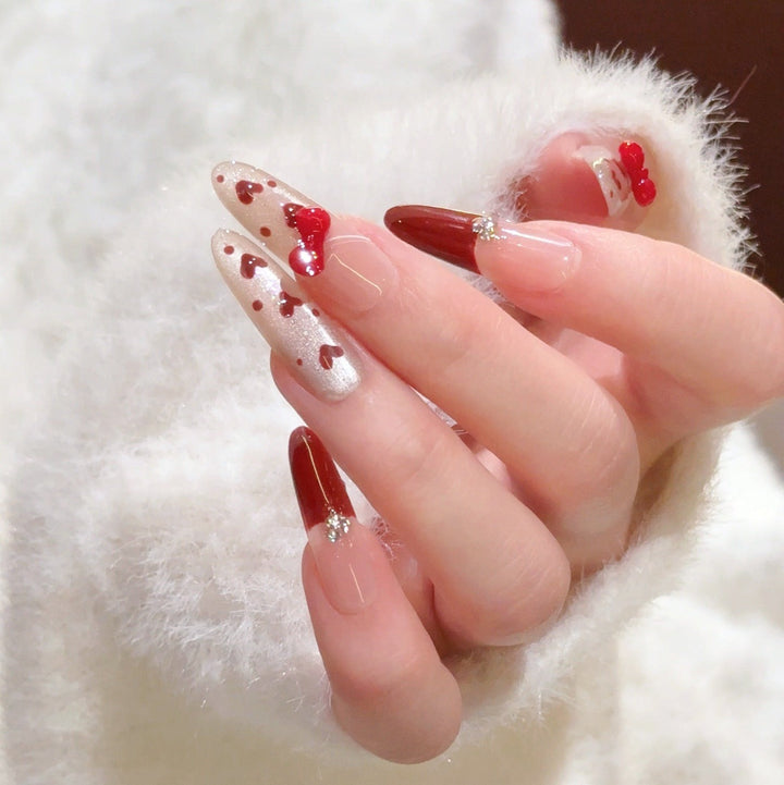 Premium Rhinestone-Embellished Nail Art Extensions Kalsten