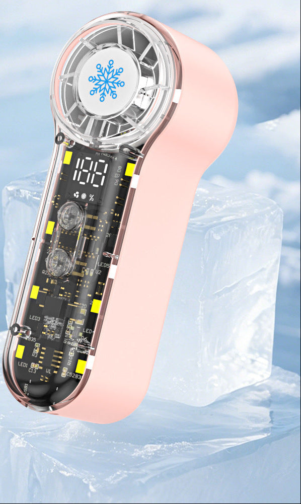 Unisex portable fan with LED display Kalsten