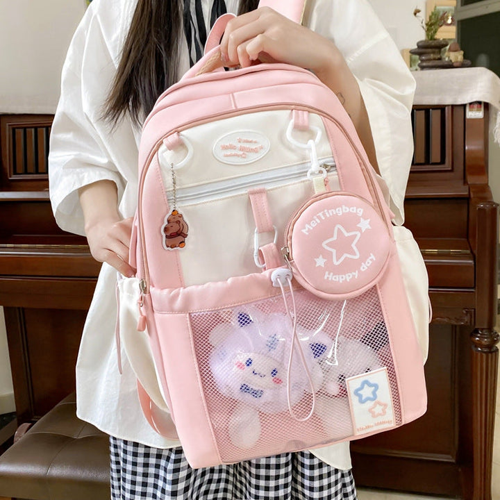 Adorable Character-Themed Multi-Compartment School Backpack
