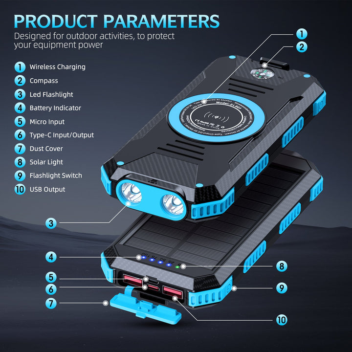 Solar Powerbank with Wireless Charging Function Kalsten
