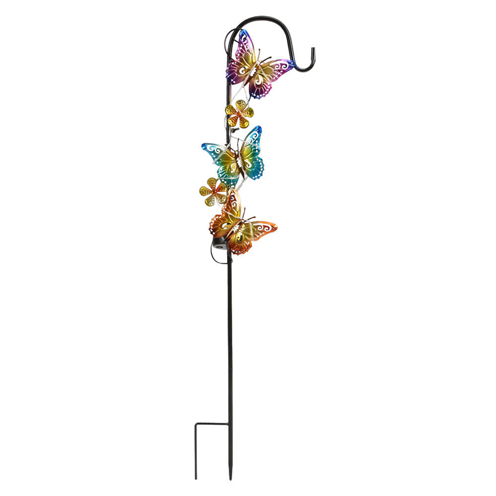 Solar LED Butterfly Garden Stake Decorative Metal Yard Ornament Kalsten