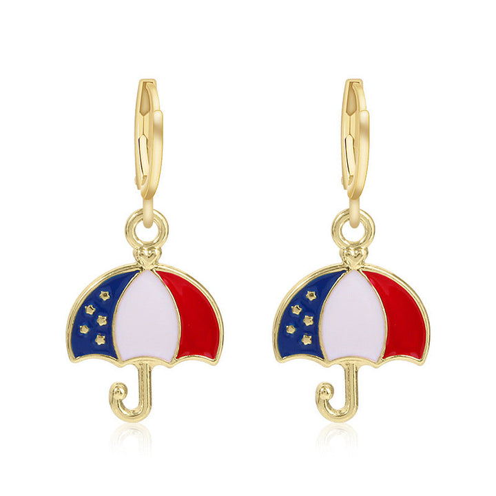 Women's long multi-layer star drop earrings with crystal embellishments and rhodium-plated alloy Kalsten