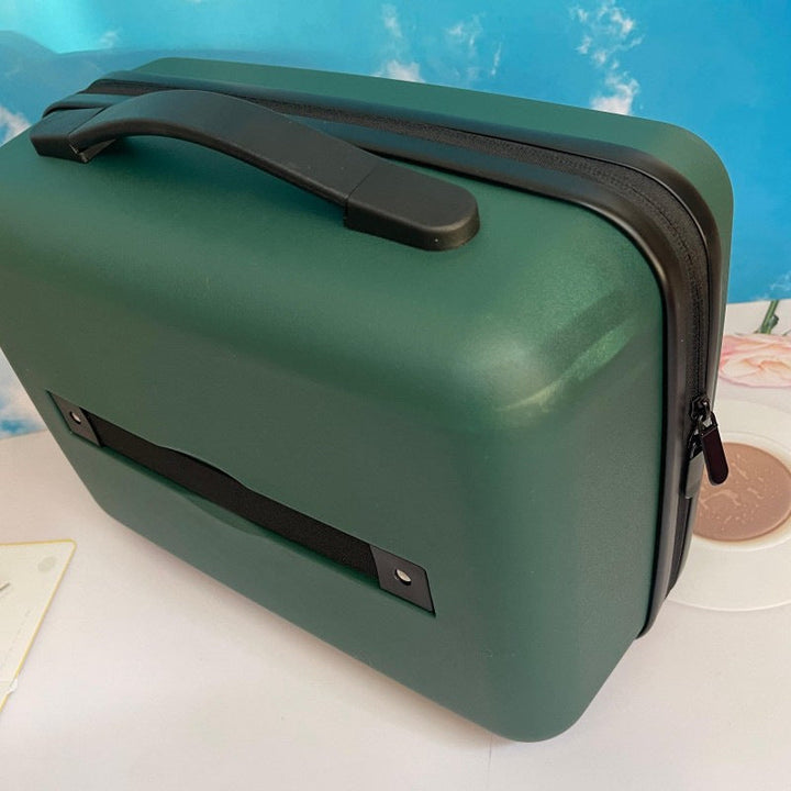 compact hardshell travel carry case with top handle and reinforced ridged shell Kalsten