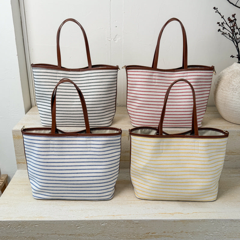 Reusable Striped Beach Tote Kalsten