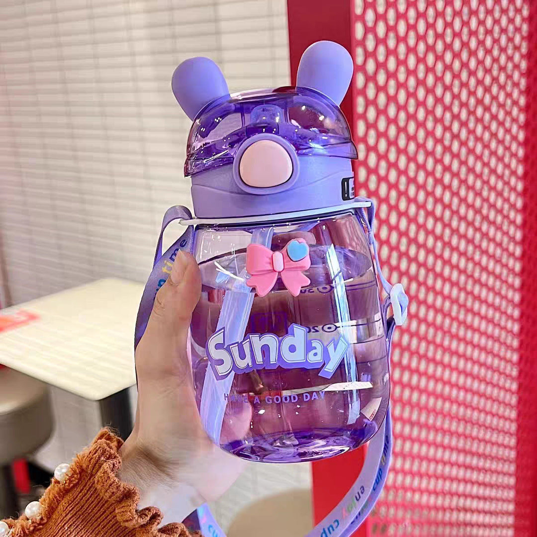 Ladies Animal-Friendly Water Bottle with Practical Straw Kalsten
