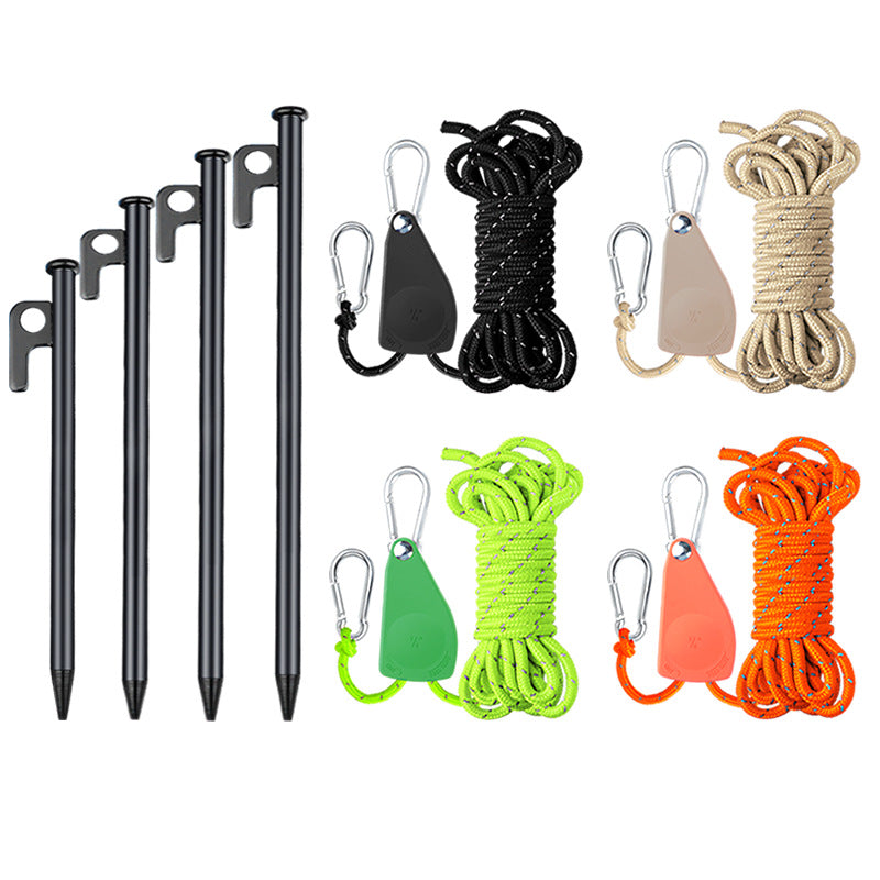 Multifunctional rope set with carabiner and tent stake Kalsten