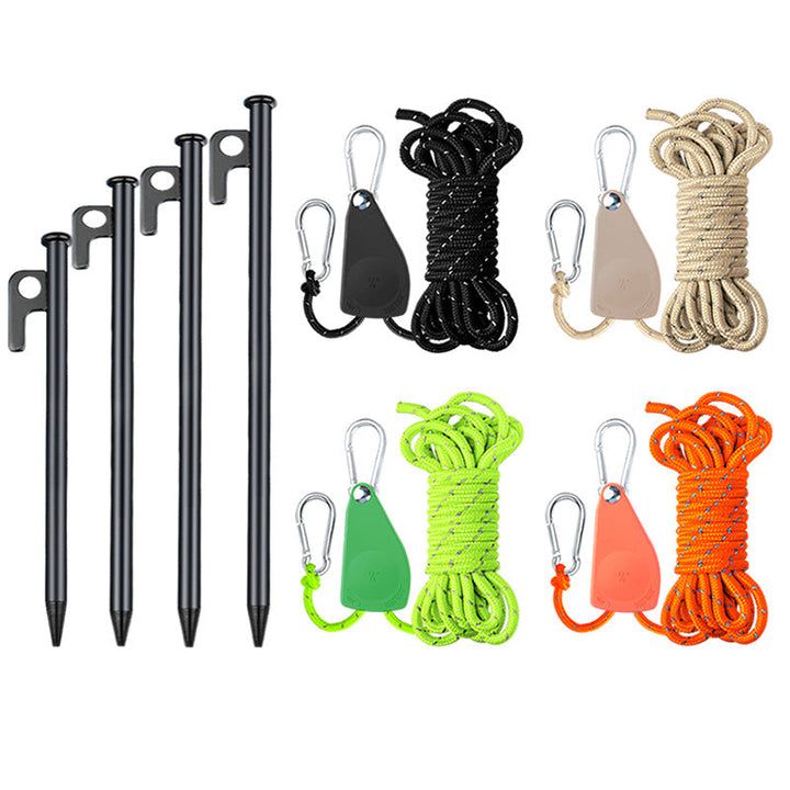 Multifunctional rope set with carabiner and tent stake Kalsten