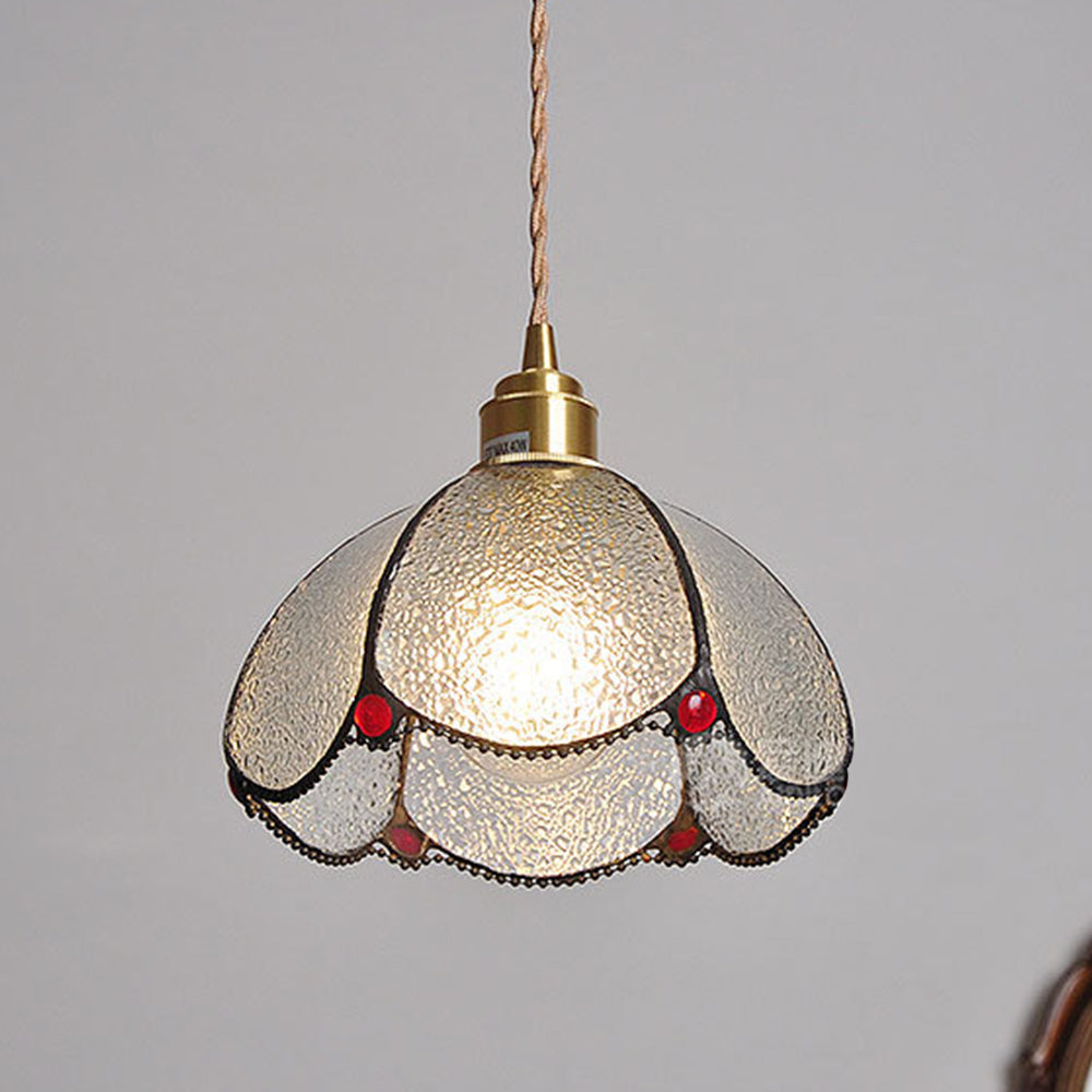 Vintage Stained Glass Dome Tiffany Pendant Light | Kalsten