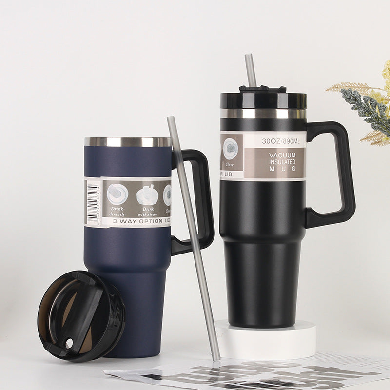 Ladies Insulated Portable Drinking Cup with Straw Kalsten