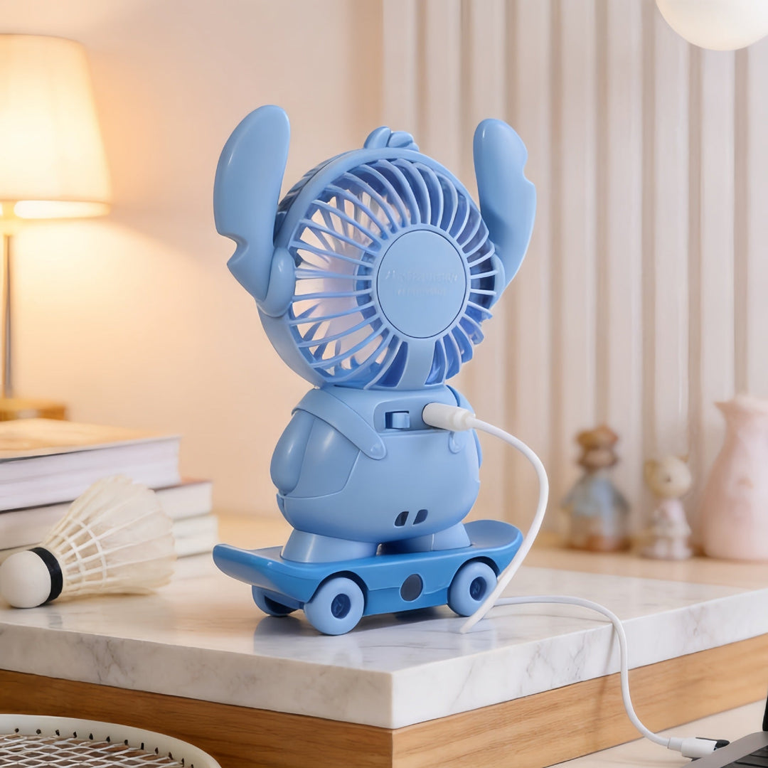 Ladies Portable Toy Fan with LED Lighting and USB Charging Kalsten