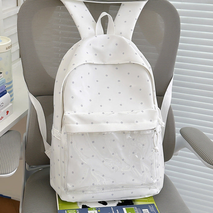 Stylish Polka Dot Patterned Backpack