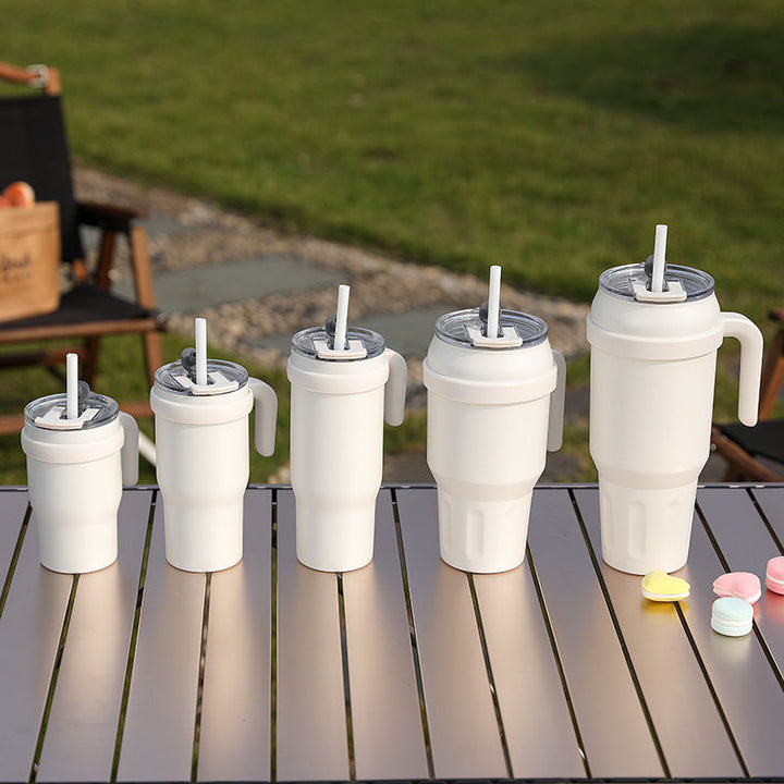 Women's Insulated To-Go Cup with Ergonomic Handle and Flexible Straw Kalsten