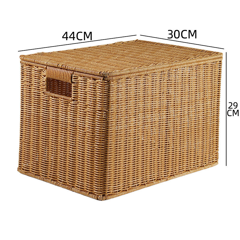 Handcrafted Rectangular Wicker Storage Box Kalsten