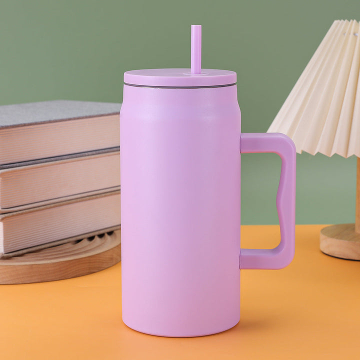 Ladies thermal mug with lid and straw Kalsten