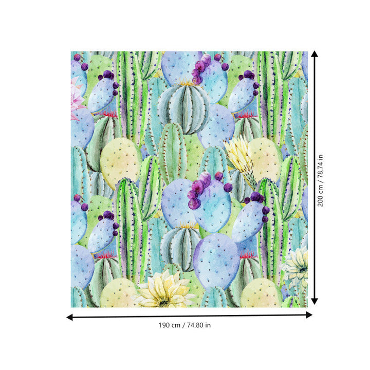 Beach blanket with floral cactus pattern Kalsten