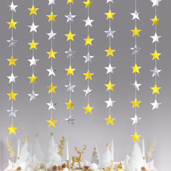 Unisex nan hanging star garlands made of metallic paper for party decoration and photo background Kalsten