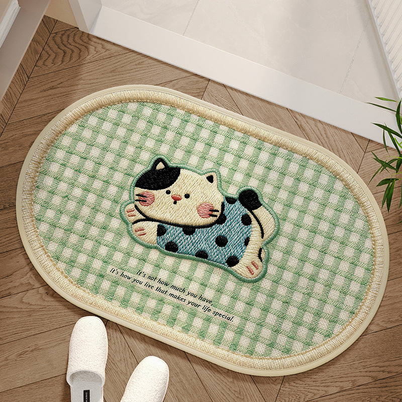 Cute Cat-Themed Decorative Bath Mat Acalora