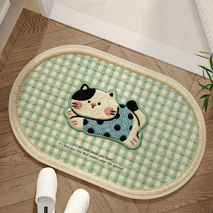 Cute Cat-Themed Decorative Bath Mat Acalora