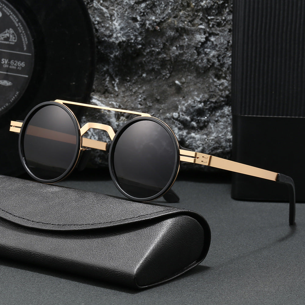 Ladies fashionable round sunglasses with minimalist design Kalsten