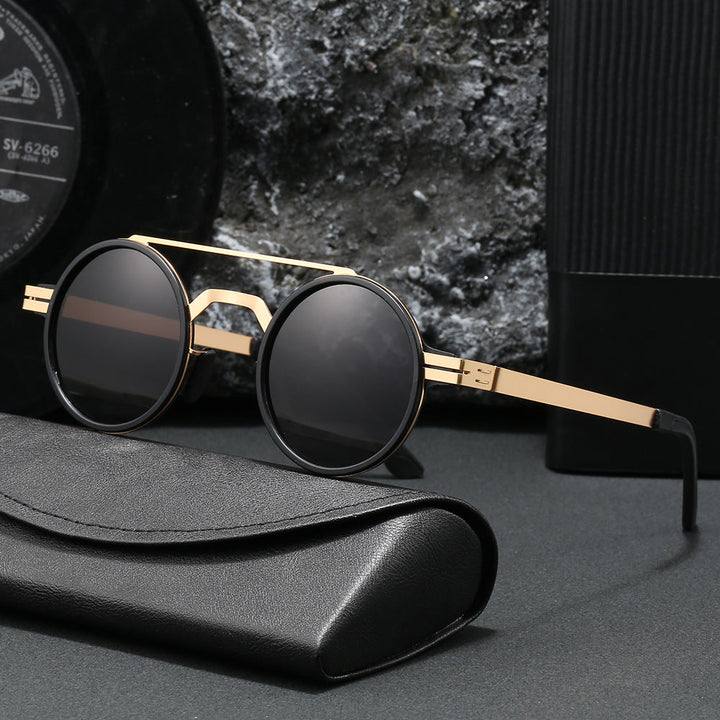 Ladies fashionable round sunglasses with minimalist design Kalsten