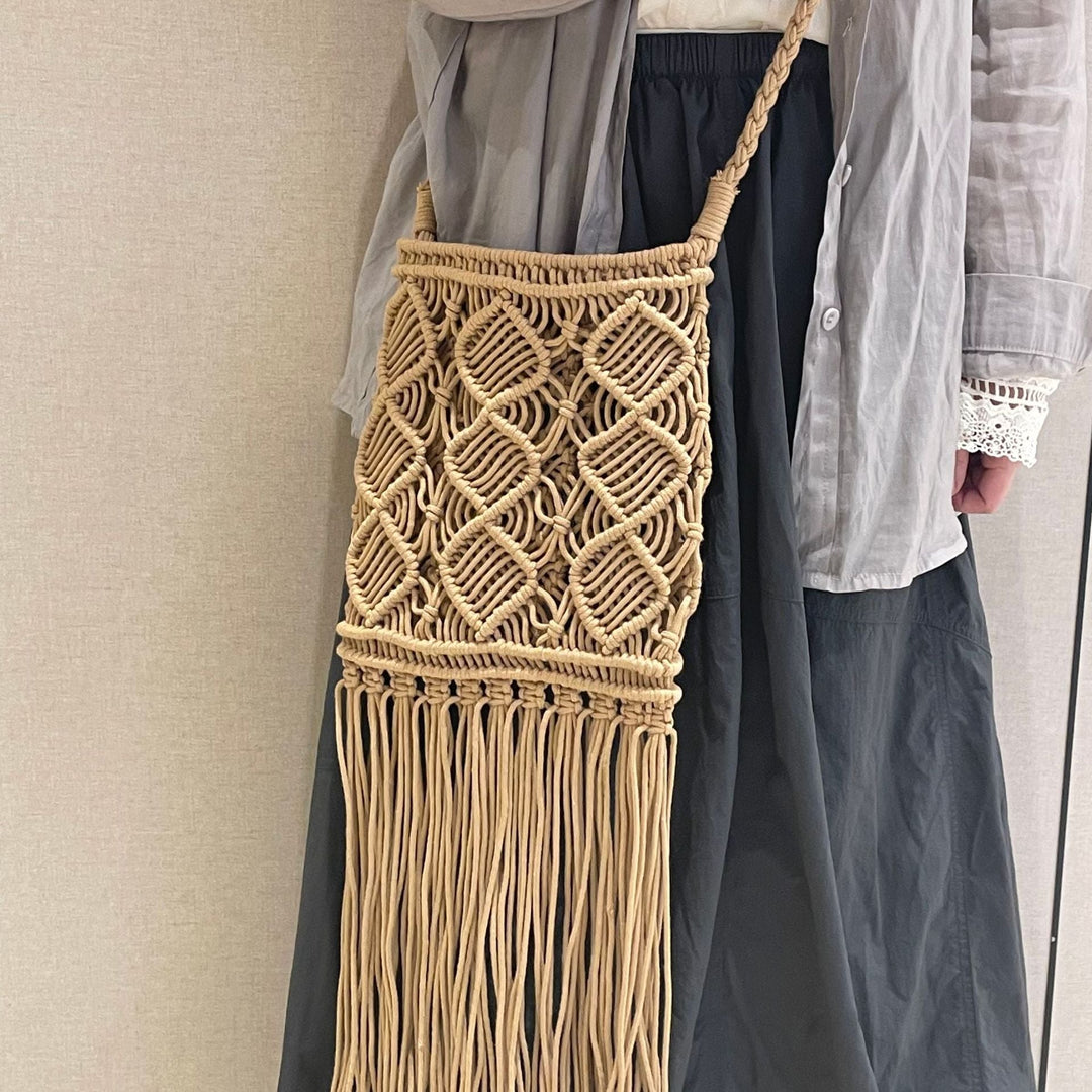 Hand-knotted macrame shoulder bag Kalsten