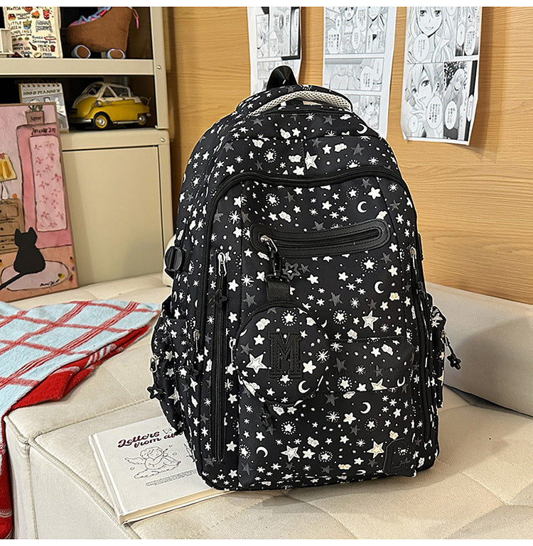 Charming Star-Embellished School Backpack