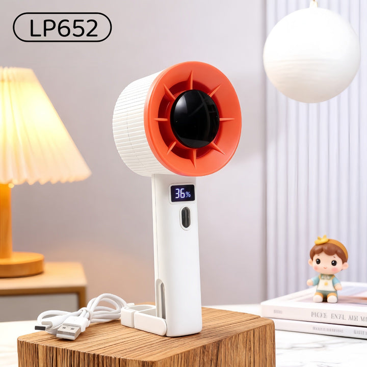 Women's portable handheld fan with LED display and USB connection Kalsten