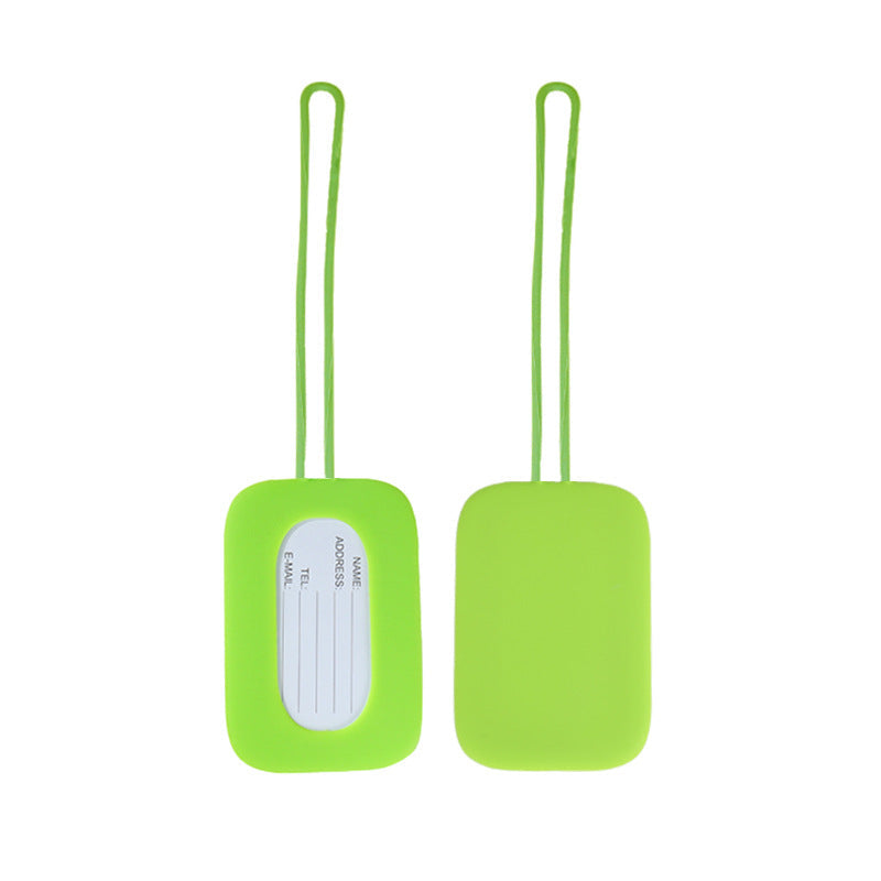 silicone luggage tag with ID window and elastic strap Kalsten