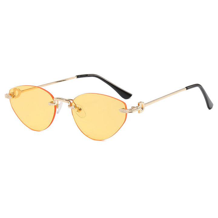 Women Futuristic Half-Frame Sunglasses Kalsten