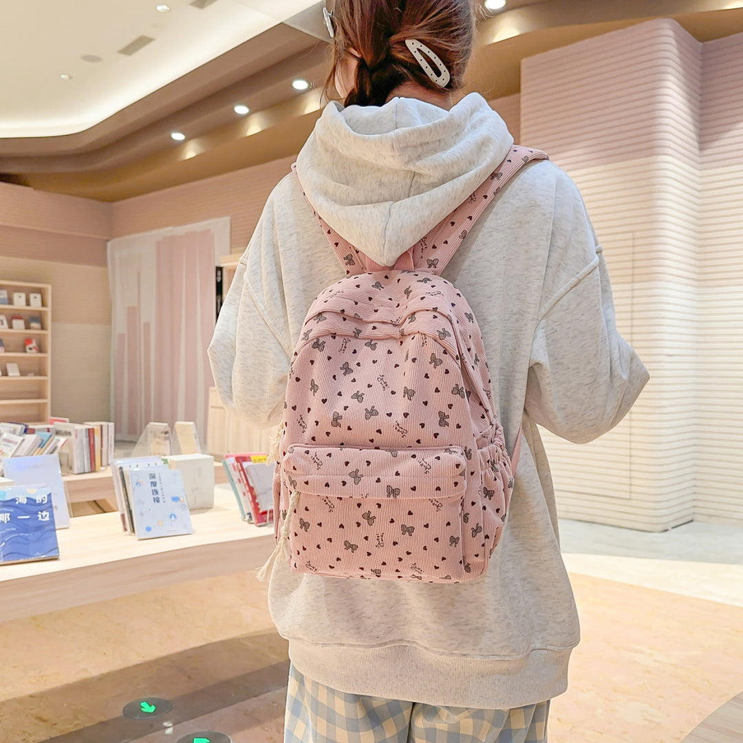 Textured Corduroy Everyday Backpack Kalsten