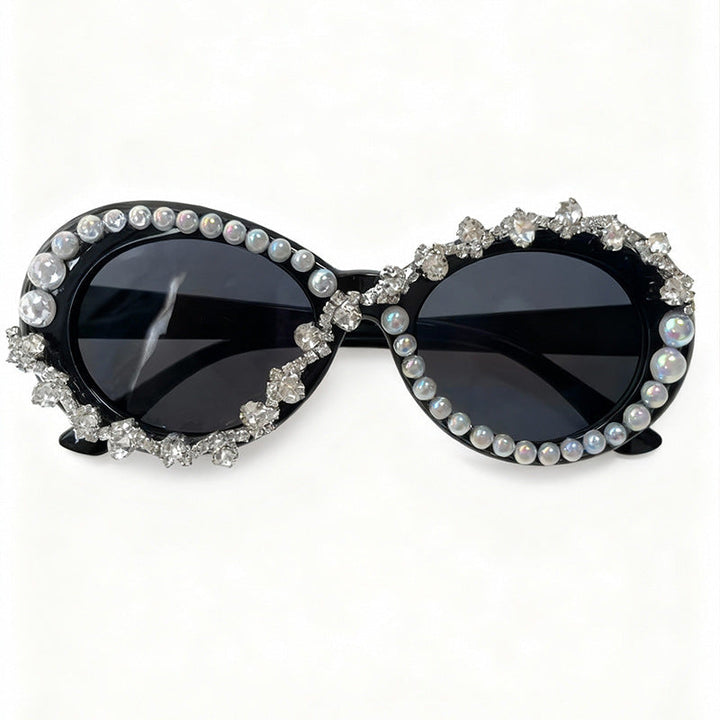 Elegant Pearl-Embellished Cat-Eye Sunglasses Kalsten