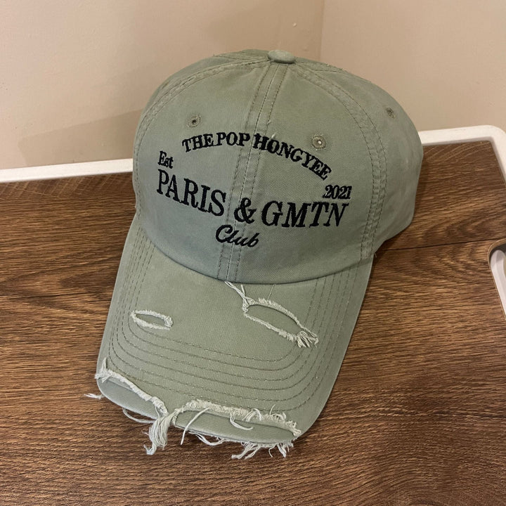Men's Distressed Cotton Twill Baseball Cap Kalsten