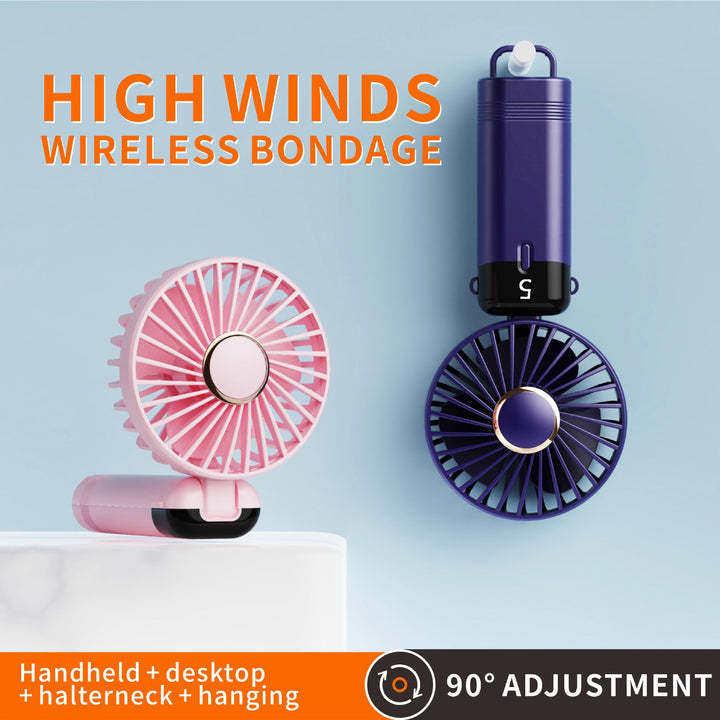 Unisex nan rechargeable portable handheld and desk fan with LED battery indicator Kalsten