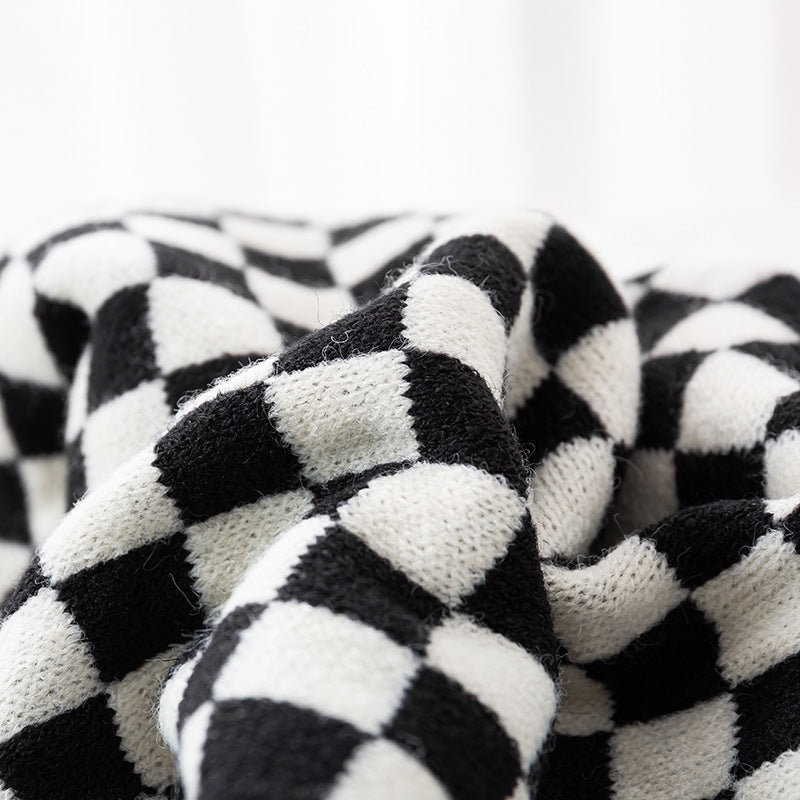 Women Stylish Check Scarf Kalsten