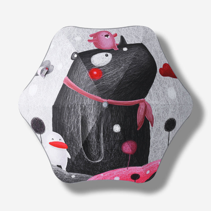 Women's creative folding umbrella with animal motif Kalsten
