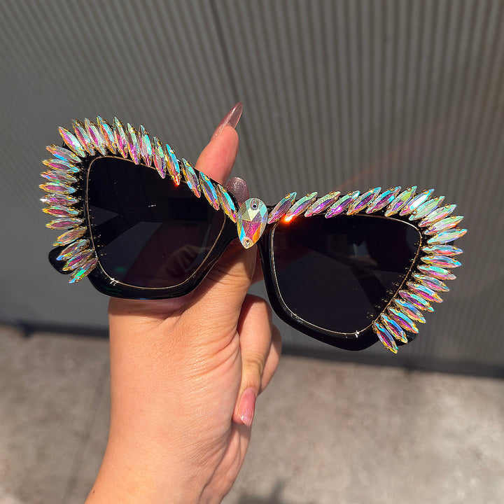 Women extravagant Cat-Eye sunglasses with sparkling crystal tips Kalsten