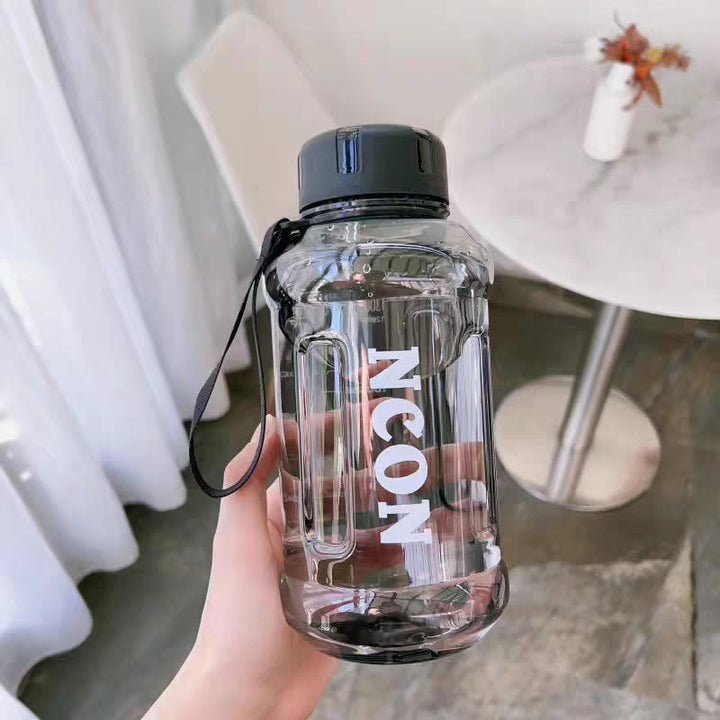 Women Transparent Drinking Bottle with Practical Carrying Handle Kalsten
