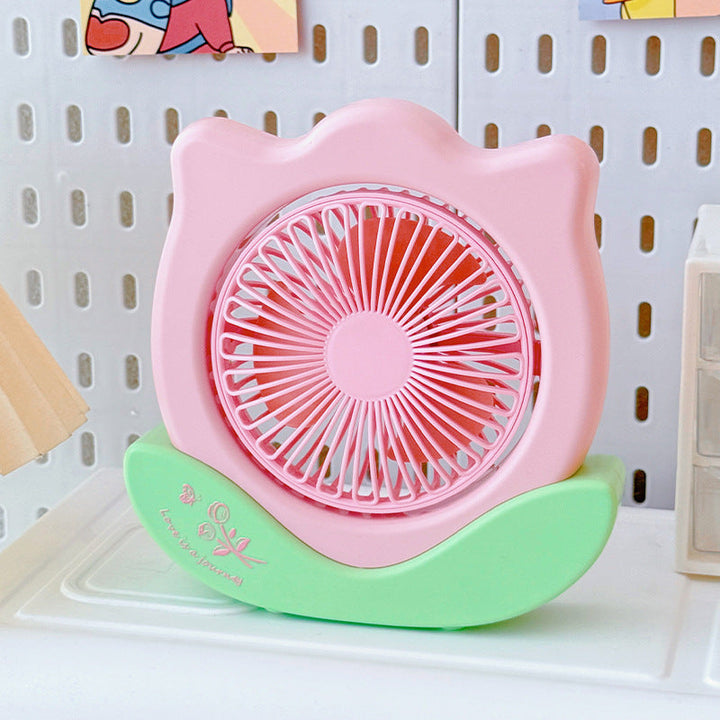 Unisex Portable Mini Table Fan in Flower Pattern Kalsten