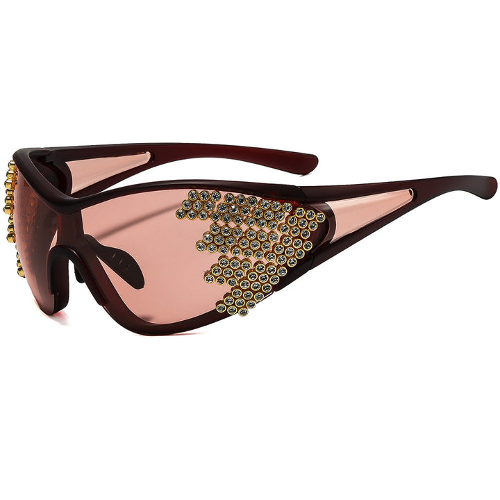 Ladies sporty sunglasses with sparkling decor Kalsten