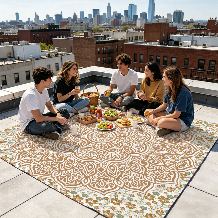 Mandala Design Beach Mat Kalsten