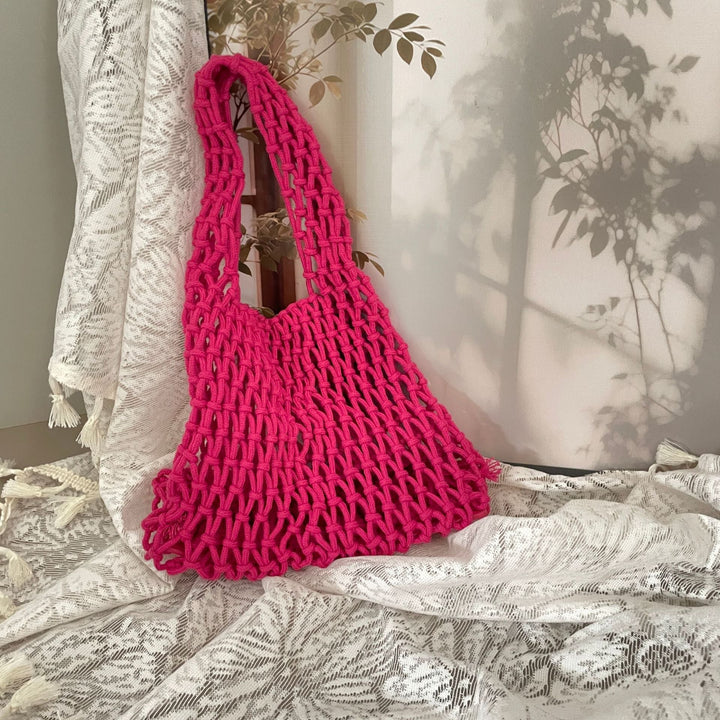 Hand-knotted tote bag with unique design Kalsten