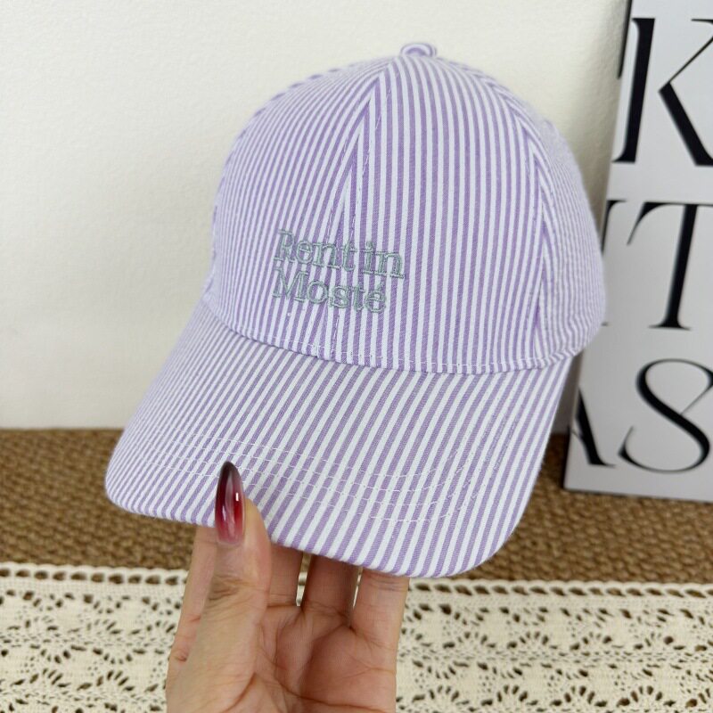 Women's Striped Embroidered Baseball Cap Kalsten
